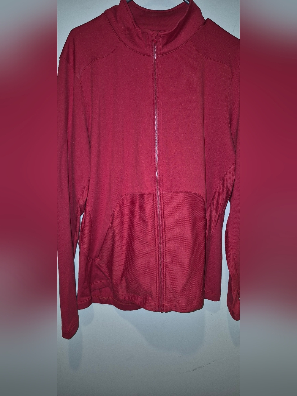 Ladies Red Zip Up Jacket